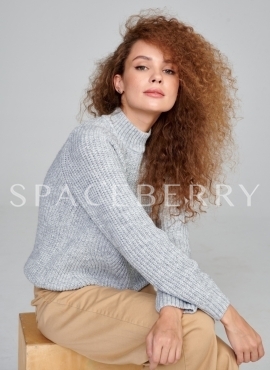 Женский вязаный свитер оверсайз, джемпер